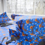 Christmas Snowy Rudolph Wrapping Paper | Holiday Gift Wrapping Paper Roll