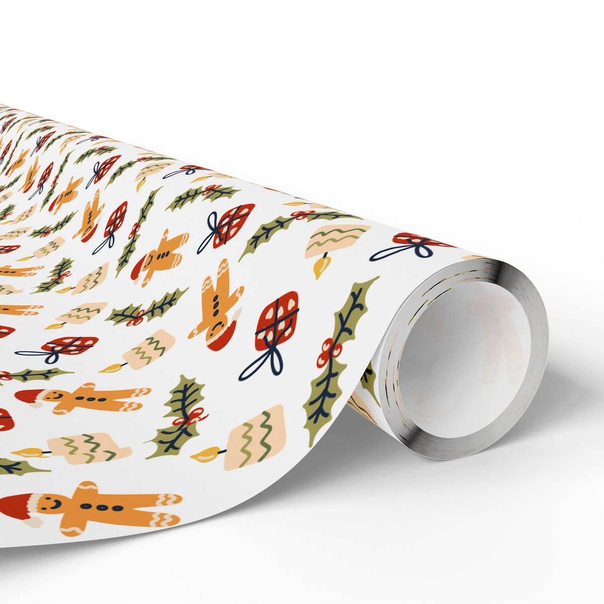 Christmas Burning Candles Wrapping Paper | Holiday Gift Wrapping Paper Roll