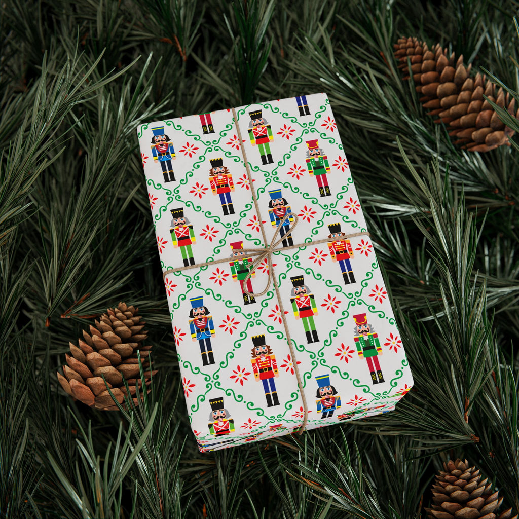 Christmas Nutcracker Parade Wrapping Paper | Holiday Gift Wrapping Paper Roll
