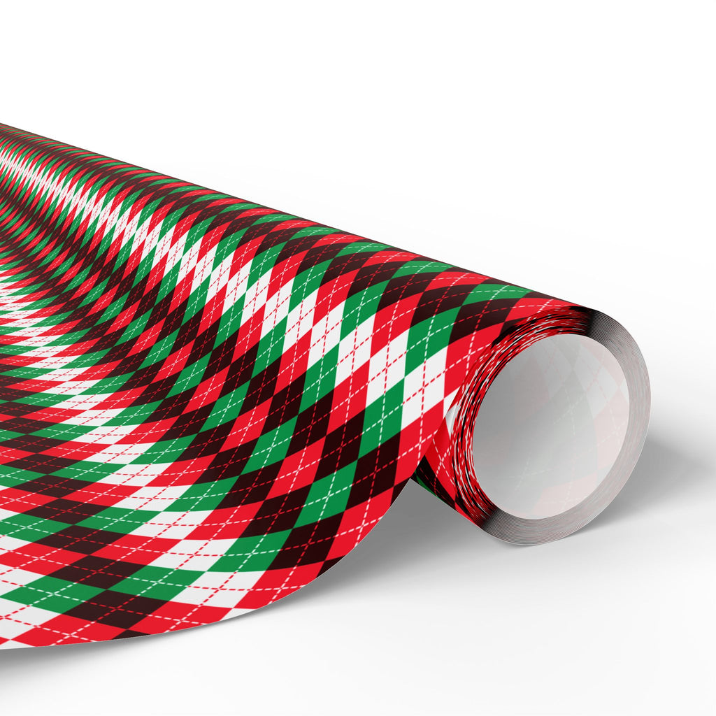 Argyle Design 017 Wrapping Paper - Holiday Gift Wrapping Paper Roll