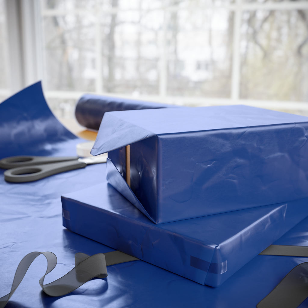 Solid Royal Blue Wrapping Paper - Holiday Gift Wrapping Paper Roll