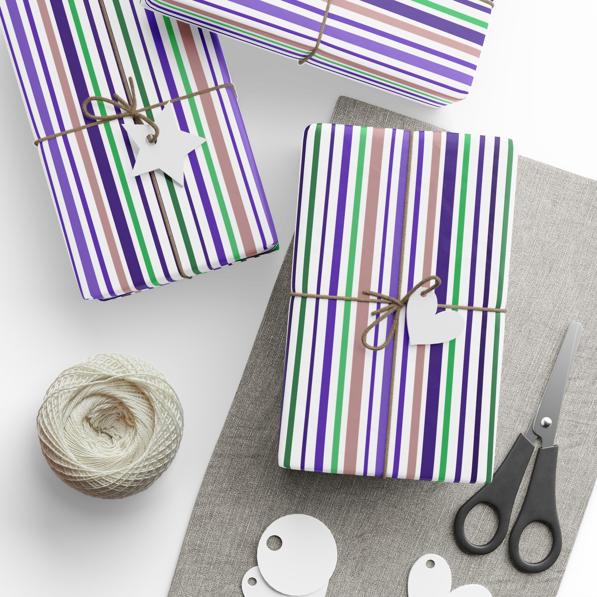 Stripe Design 010 Wrapping Paper - Holiday Gift Wrapping Paper Roll