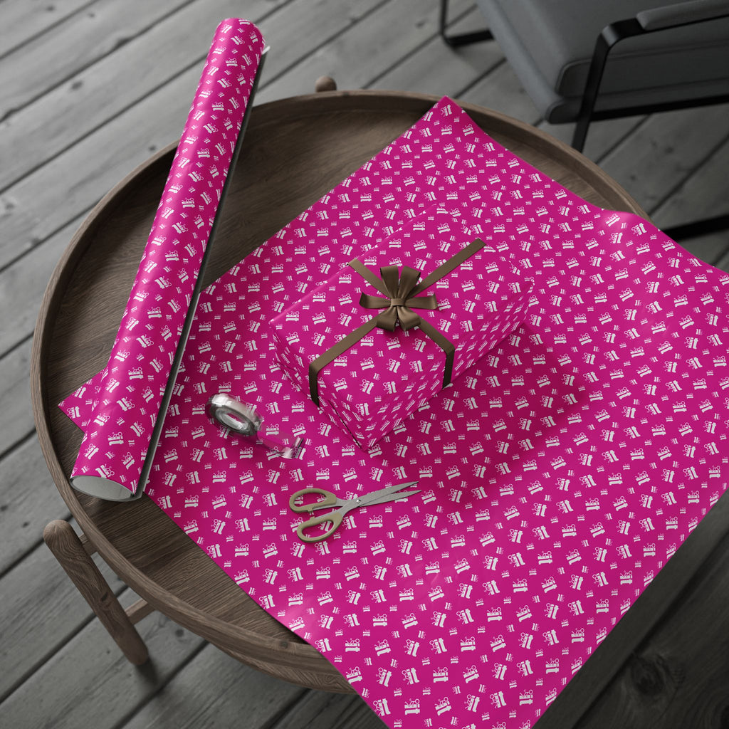NSFW "F#ck It" Meme on Hot Pink Wrapping Paper - Holiday Gift Wrapping Paper Roll