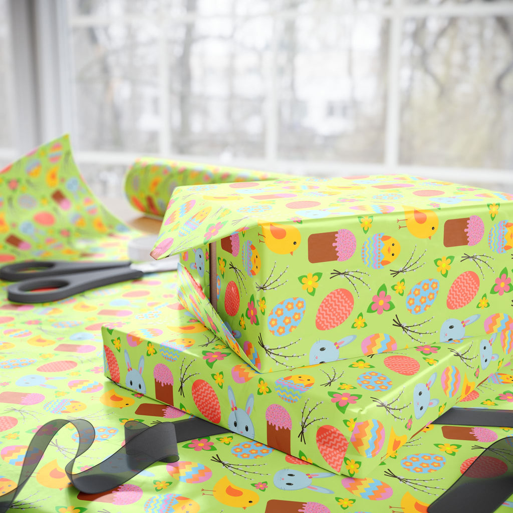Easter Lime Basket Wrapping Paper | Holiday Gift Wrapping Paper Roll
