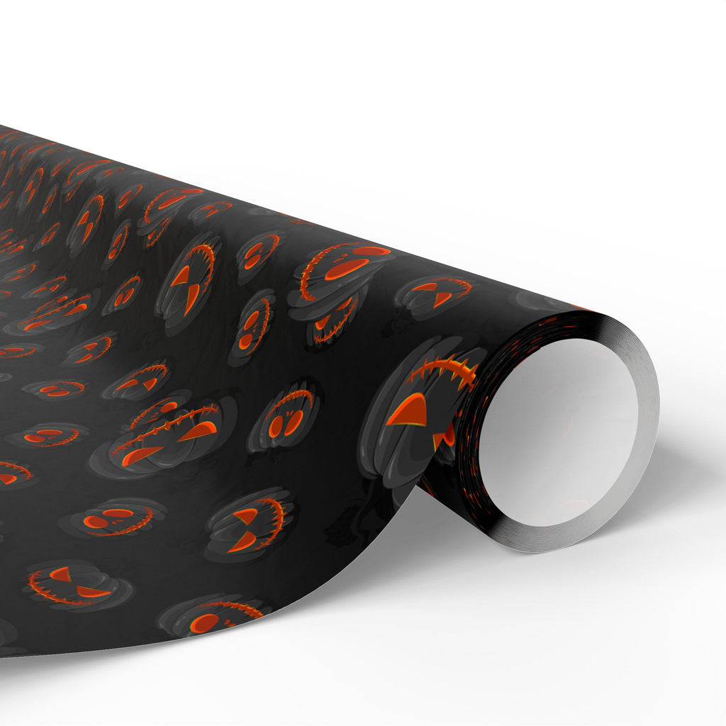 Halloween Evil Pumpkins Wrapping Paper | Holiday Gift Wrapping Paper Roll