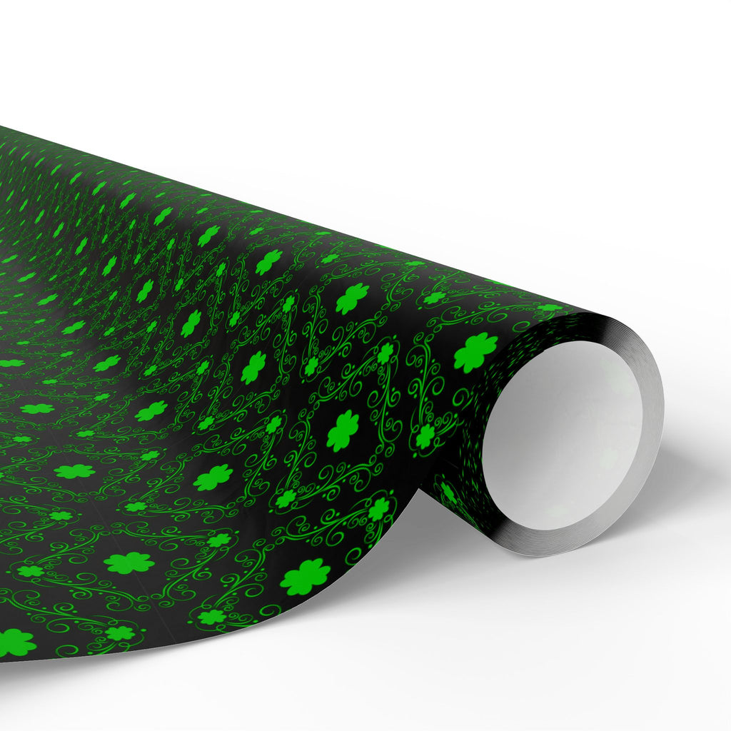 St Patrick's Day Decorative Clover Wrapping Paper | Holiday Gift Wrapping Paper Roll