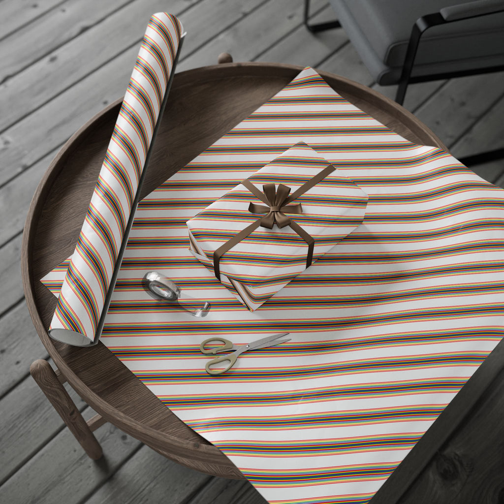 Stripe Design 012 Wrapping Paper - Holiday Gift Wrapping Paper Roll