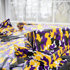 LSU Tigers Inspired Camoflauge Wrapping Paper - Holiday Gift Wrapping Paper Roll