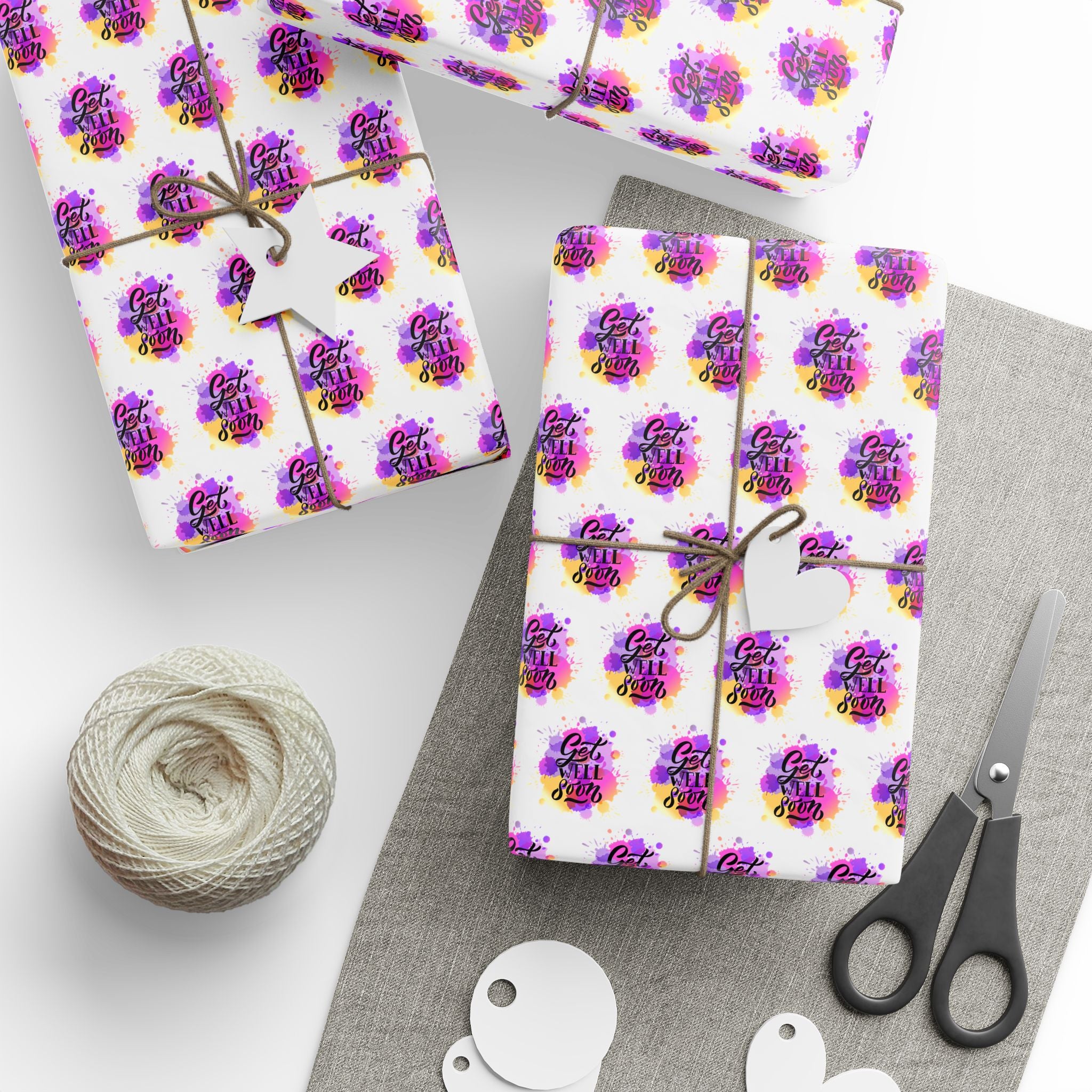 Get Well Soon Wrapping Paper Design 017 | Holiday Gift Wrapping Paper Roll