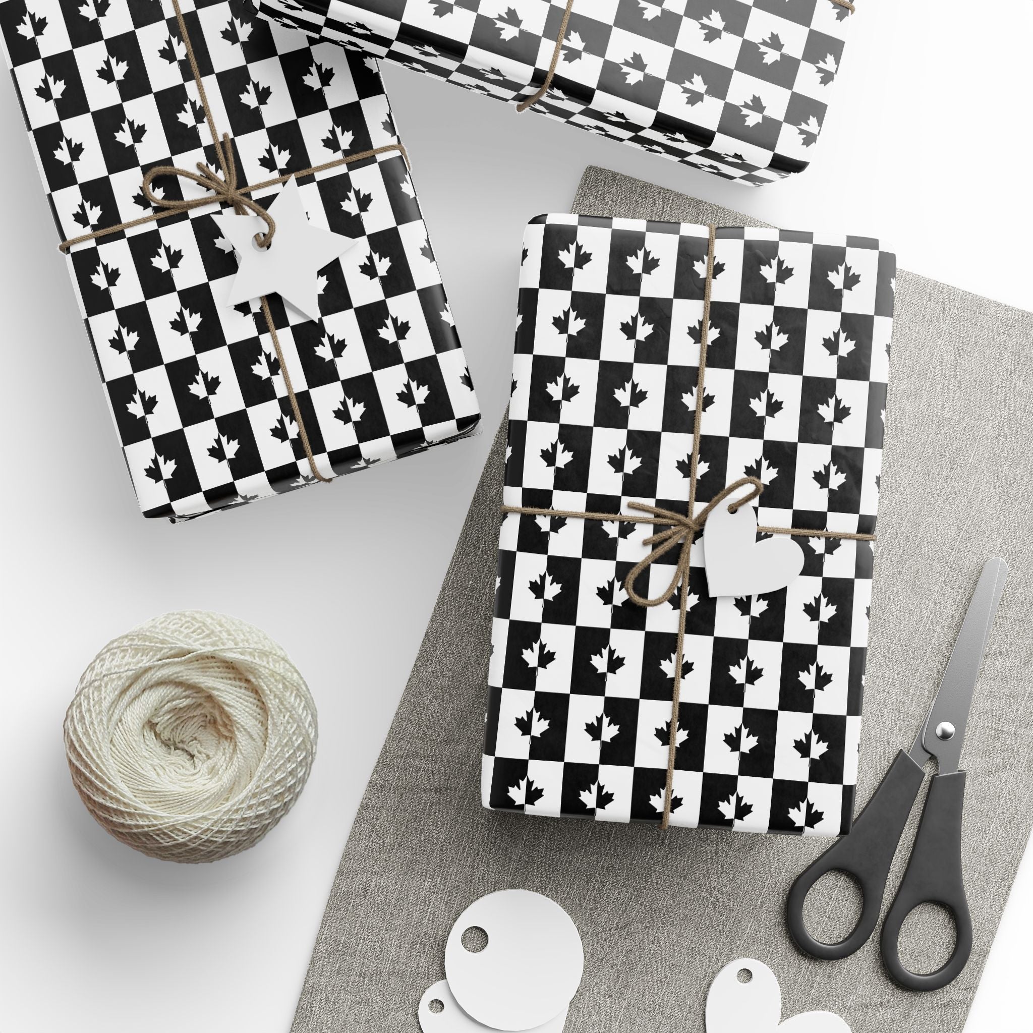 Canada Day Chess Board Wrapping Paper - Holiday Gift Wrapping Paper Roll