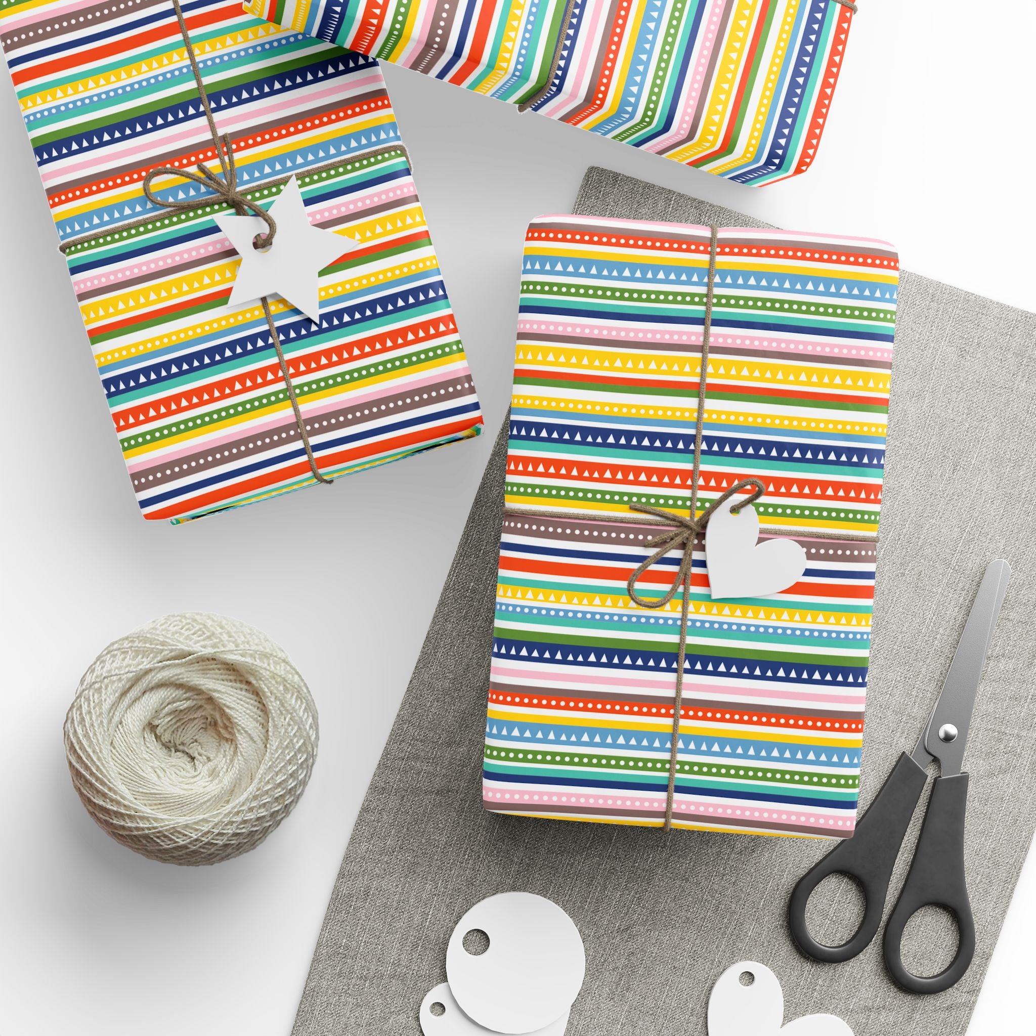 Stripe Design 008 Wrapping Paper - Holiday Gift Wrapping Paper Roll