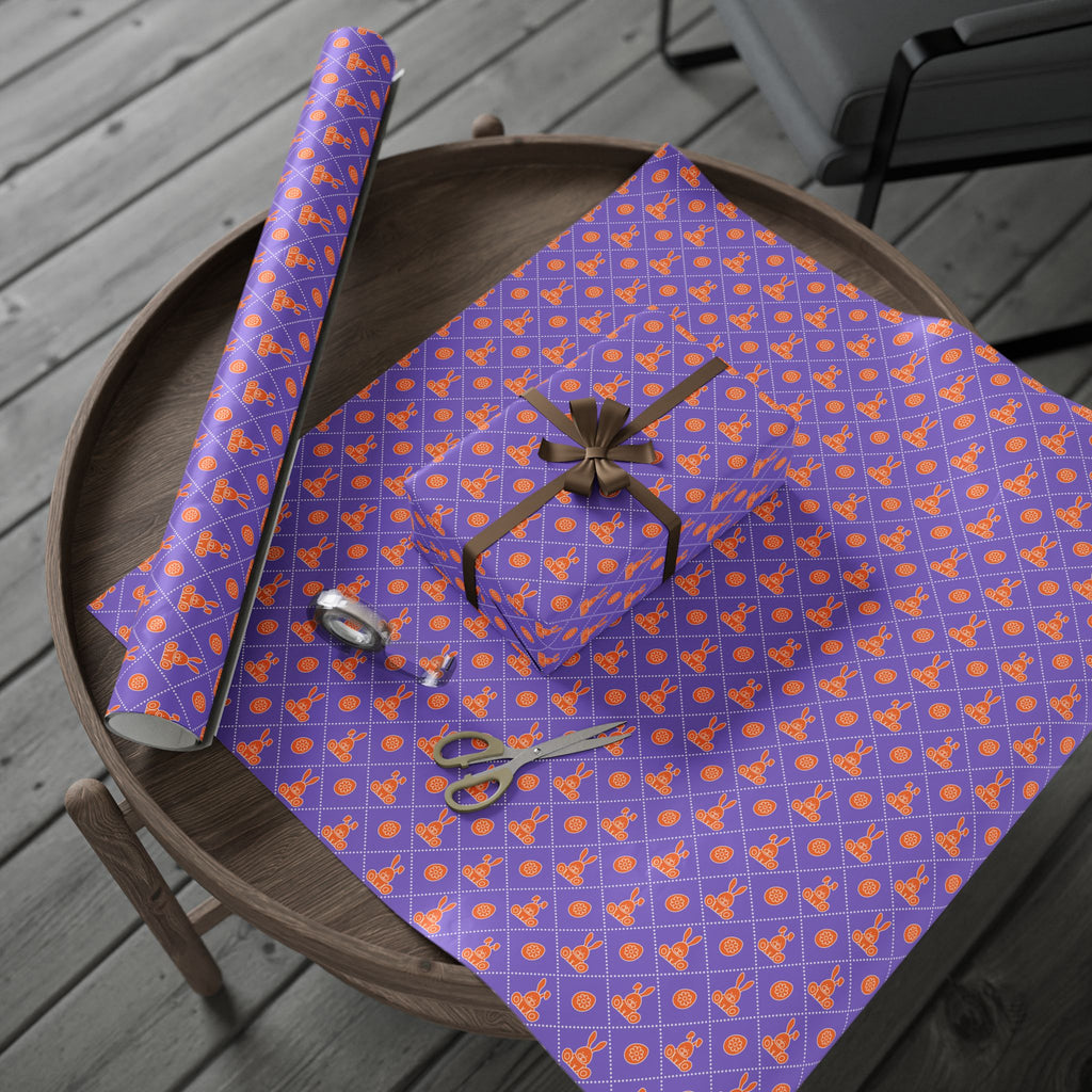 Easter Rabbit Checkerboard Wrapping Paper | Holiday Gift Wrapping Paper Roll