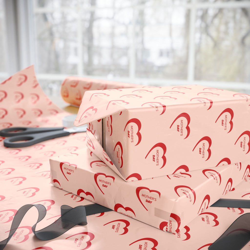 Mother's Day Hearts Wrapping Paper - Holiday Gift Wrapping Paper Roll
