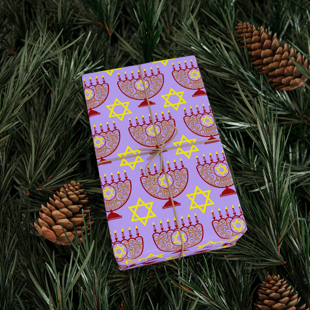 Hanukkah Holiday Poster Wrapping Paper | Holiday Gift Wrapping Paper Roll