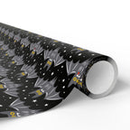 Halloween Whimsical Backs Wrapping Paper | Holiday Gift Wrapping Paper Roll