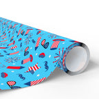 4th of July Stars & Stripes Sunglasses Wrapping Paper | Holiday Gift Wrapping Paper Roll