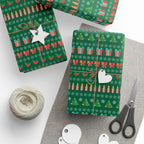 Christmas Ugly Candles Wrapping Paper | Holiday Gift Wrapping Paper Roll