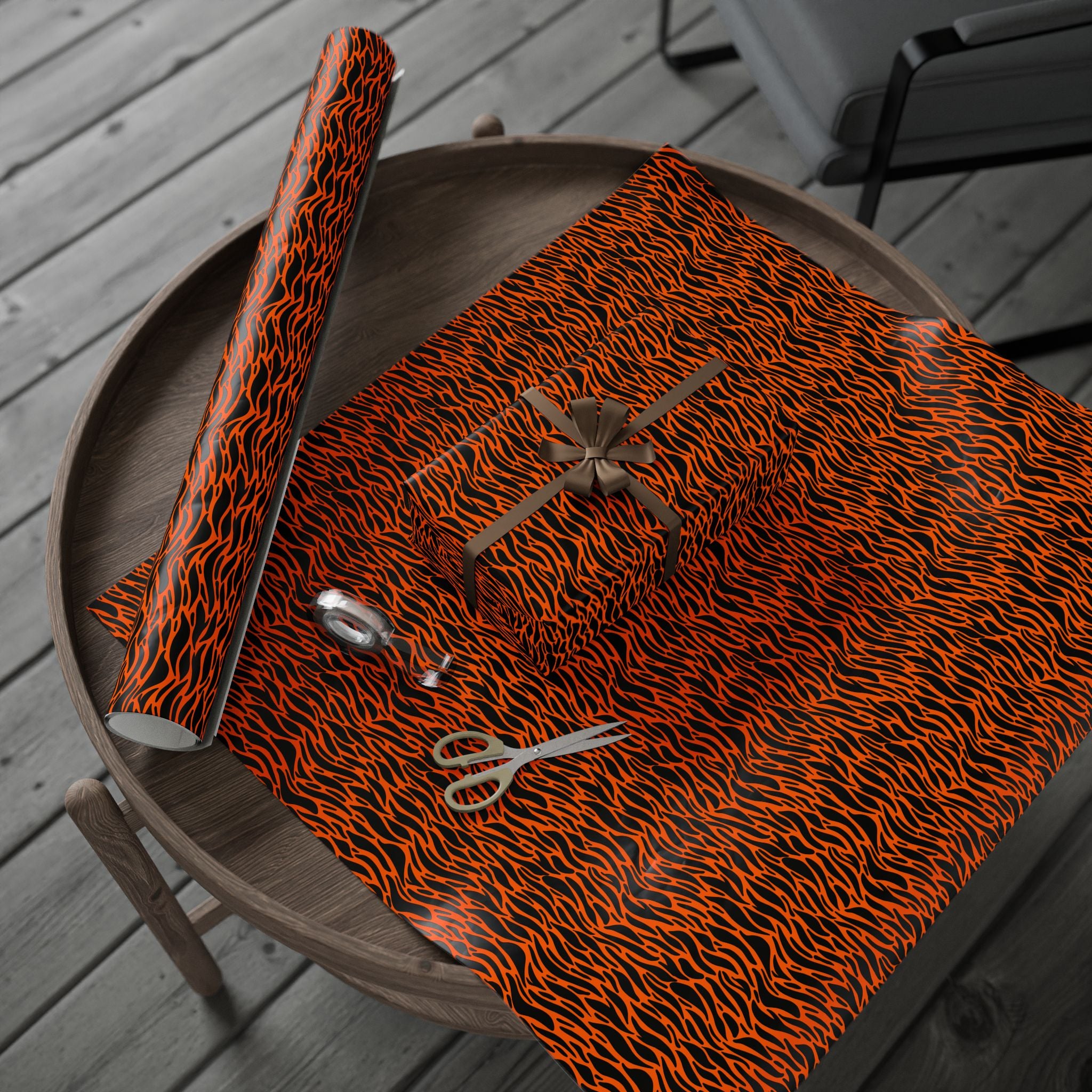 Animal Print Design 013 Tiger Skin Wrapping Paper - Holiday Gift Wrapping Paper Roll