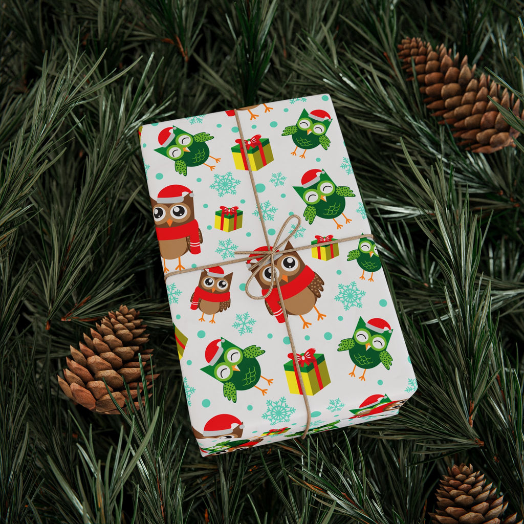 Christmas Holiday Hoot Wrapping Paper | Holiday Gift Wrapping Paper Roll