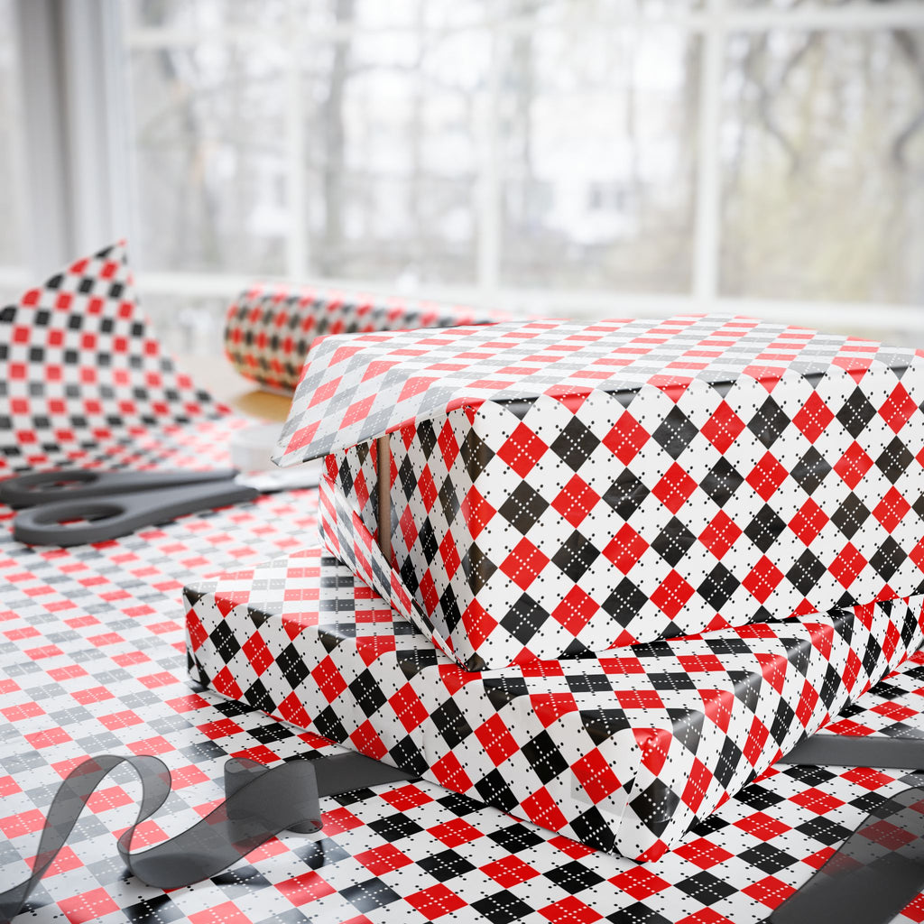 Argyle Design 024 Wrapping Paper - Holiday Gift Wrapping Paper Roll