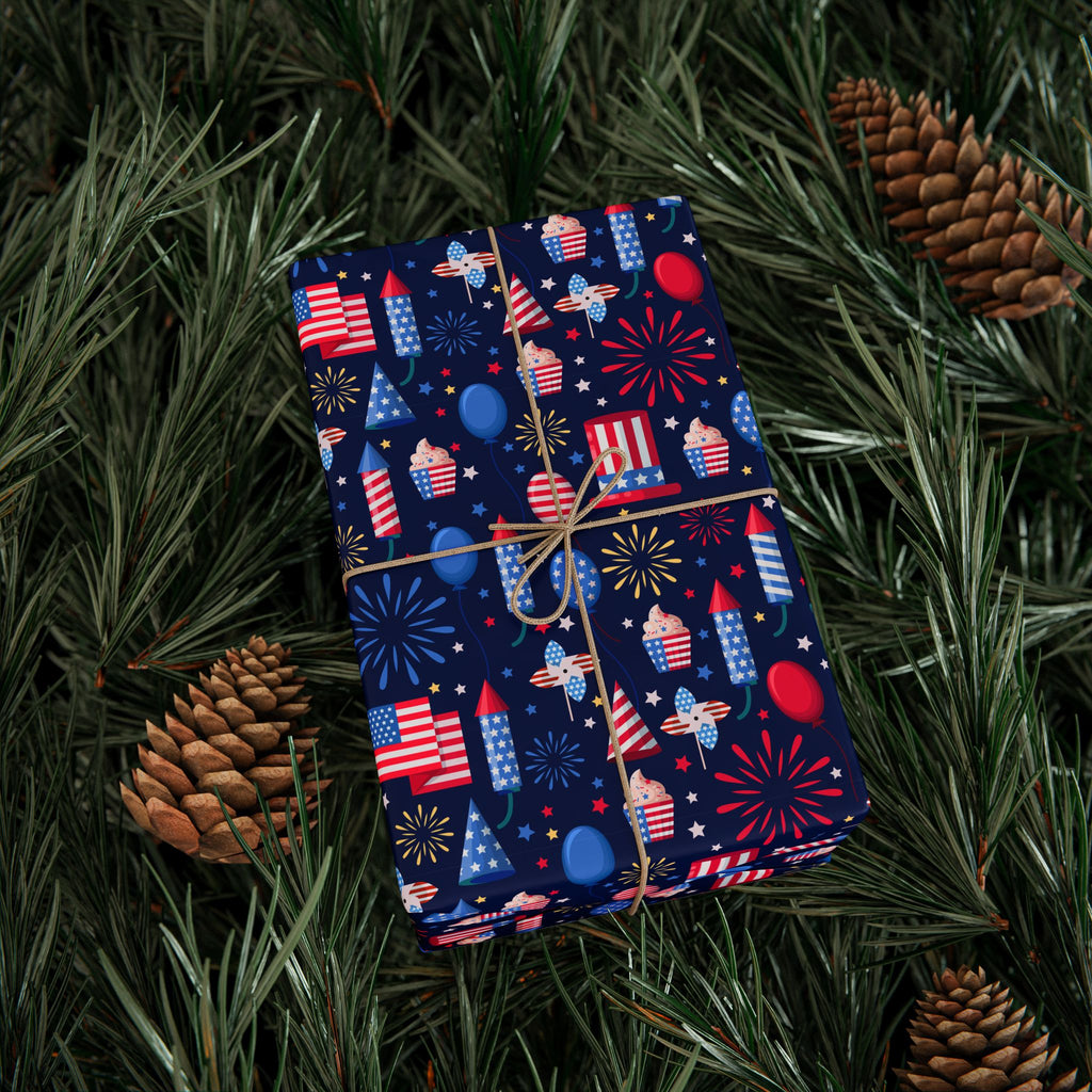 4th of July Independence Celebration Wrapping Paper | Holiday Gift Wrapping Paper Roll