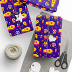 Day of the Dead Festive Coffins Wrapping Paper | Holiday Gift Wrapping Paper Roll