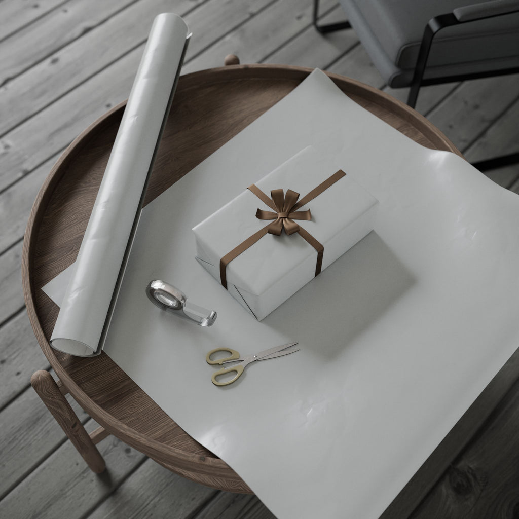 Solid Light Grey Wrapping Paper - Holiday Gift Wrapping Paper Roll