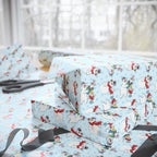 Christmas Frosty Sledding Wrapping Paper | Holiday Gift Wrapping Paper Roll