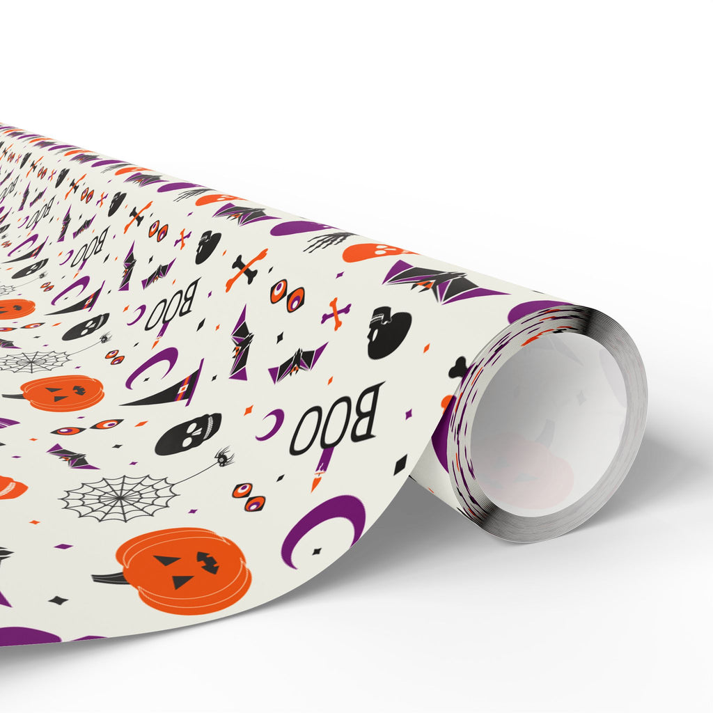 Halloween Spooky Symbols Wrapping Paper | Holiday Gift Wrapping Paper Roll