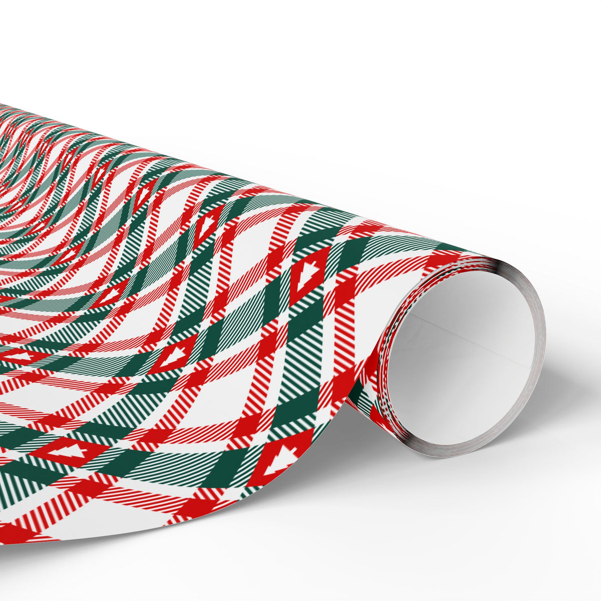 Christmas Evergreen Plaid Wrapping Paper | Holiday Gift Wrapping Paper Roll