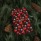 Valentine's Day Glamour Hearts Wrapping Paper | Holiday Gift Wrapping Paper Roll