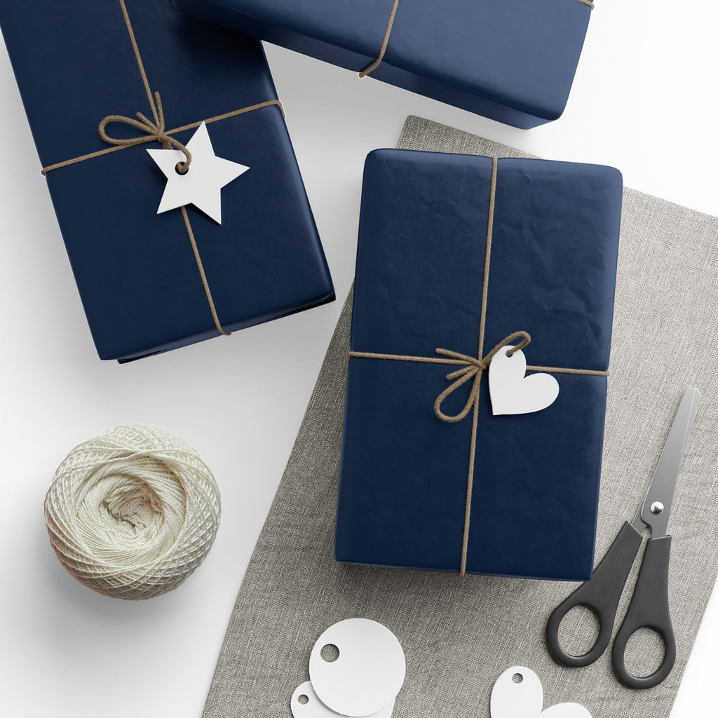 Solid Navy Wrapping Paper - Holiday Gift Wrapping Paper Roll