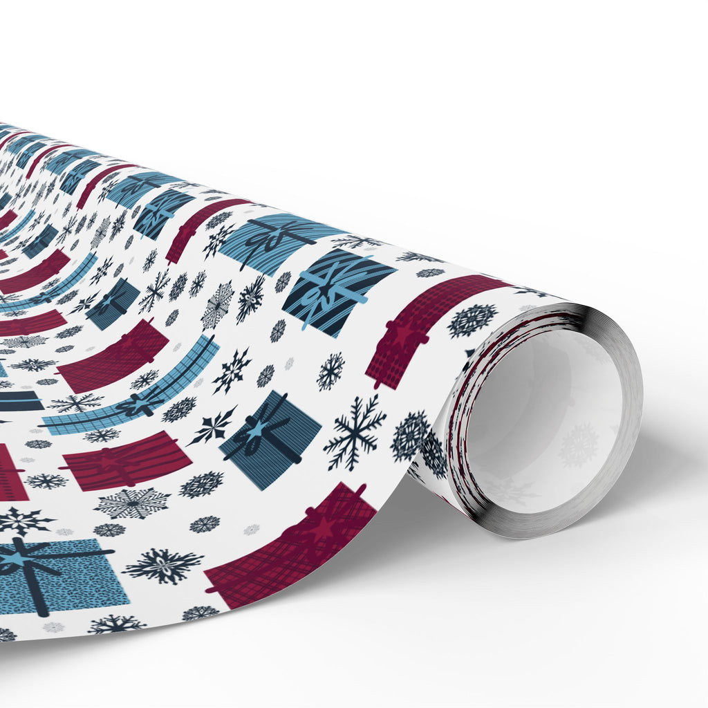 Christmas Black Snowflakes Wrapping Paper | Holiday Gift Wrapping Paper Roll