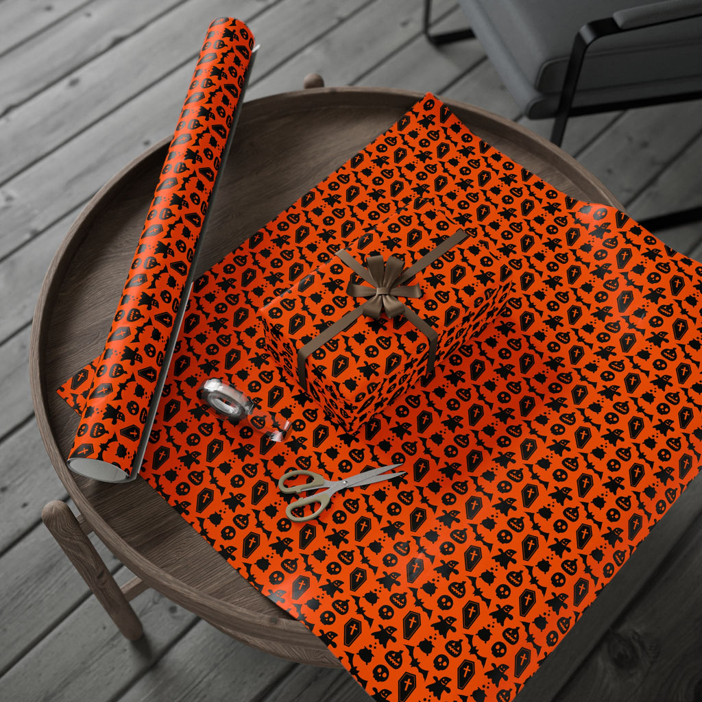 Halloween Holy Coffins Wrapping Paper | Holiday Gift Wrapping Paper