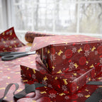 Christmas Golden Bells Wrapping Paper | Holiday Gift Wrapping Paper Roll