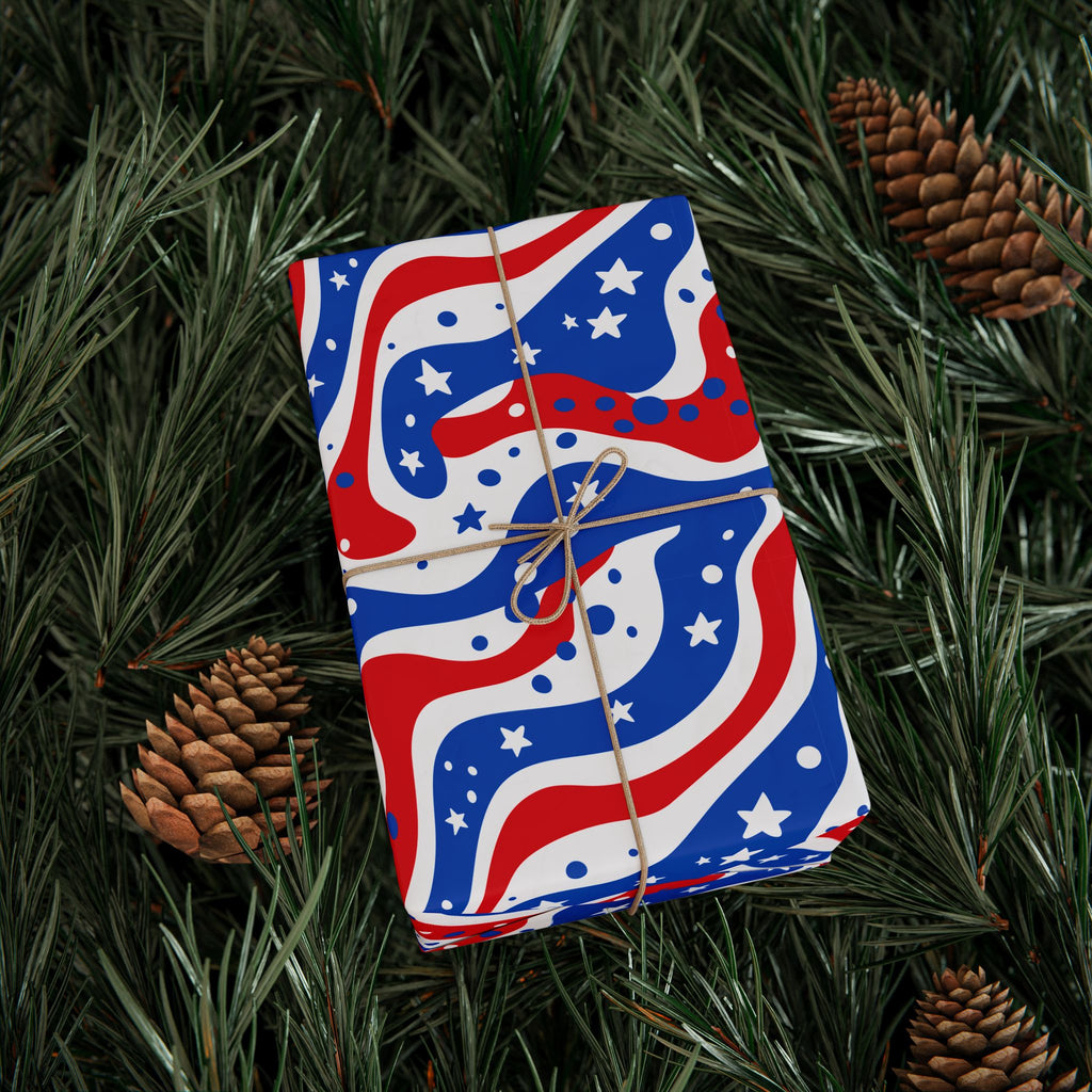 4th of July Patriotic Camo 1.0 Wrapping Paper | Holiday Gift Wrapping Paper Roll