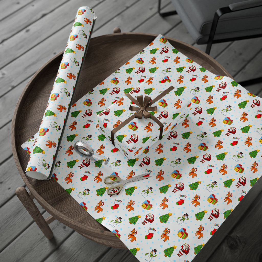 Christmas Cartoon Wrapping Paper | Holiday Gift Wrapping Paper Roll