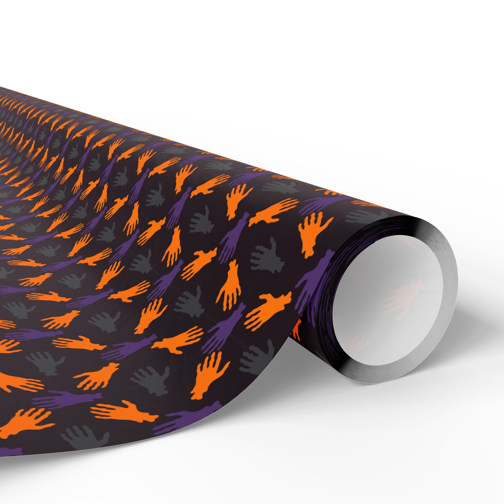 Halloween Tri-Colored Skeleton Hands Wrapping Paper | Holiday Gift Wrapping Paper Roll