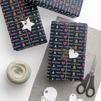Christmas Cascading Wishes Wrapping Paper | Holiday Gift Wrapping Paper Roll