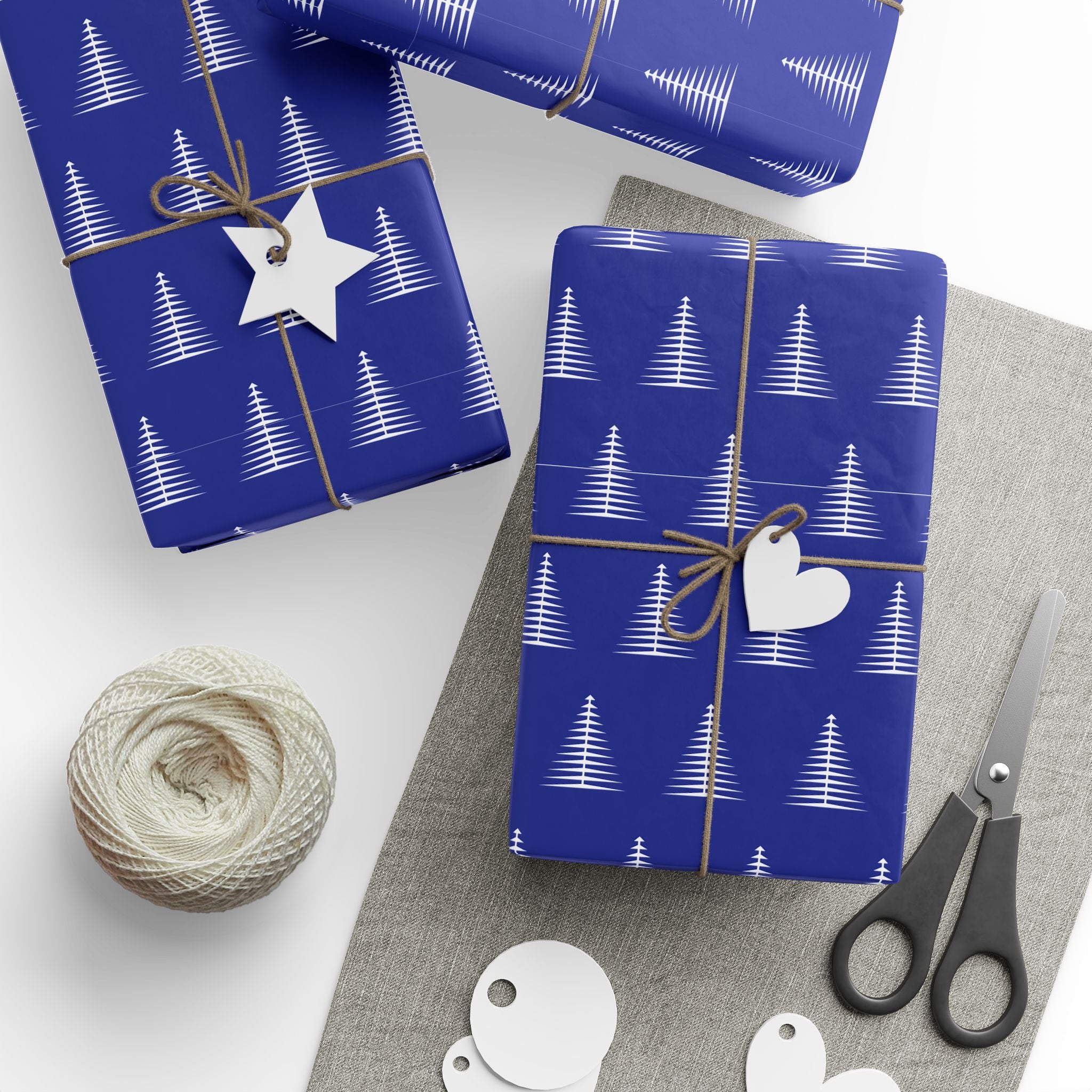 Christmas Blue Spruce Wrapping Paper | Holiday Gift Wrapping Paper Roll