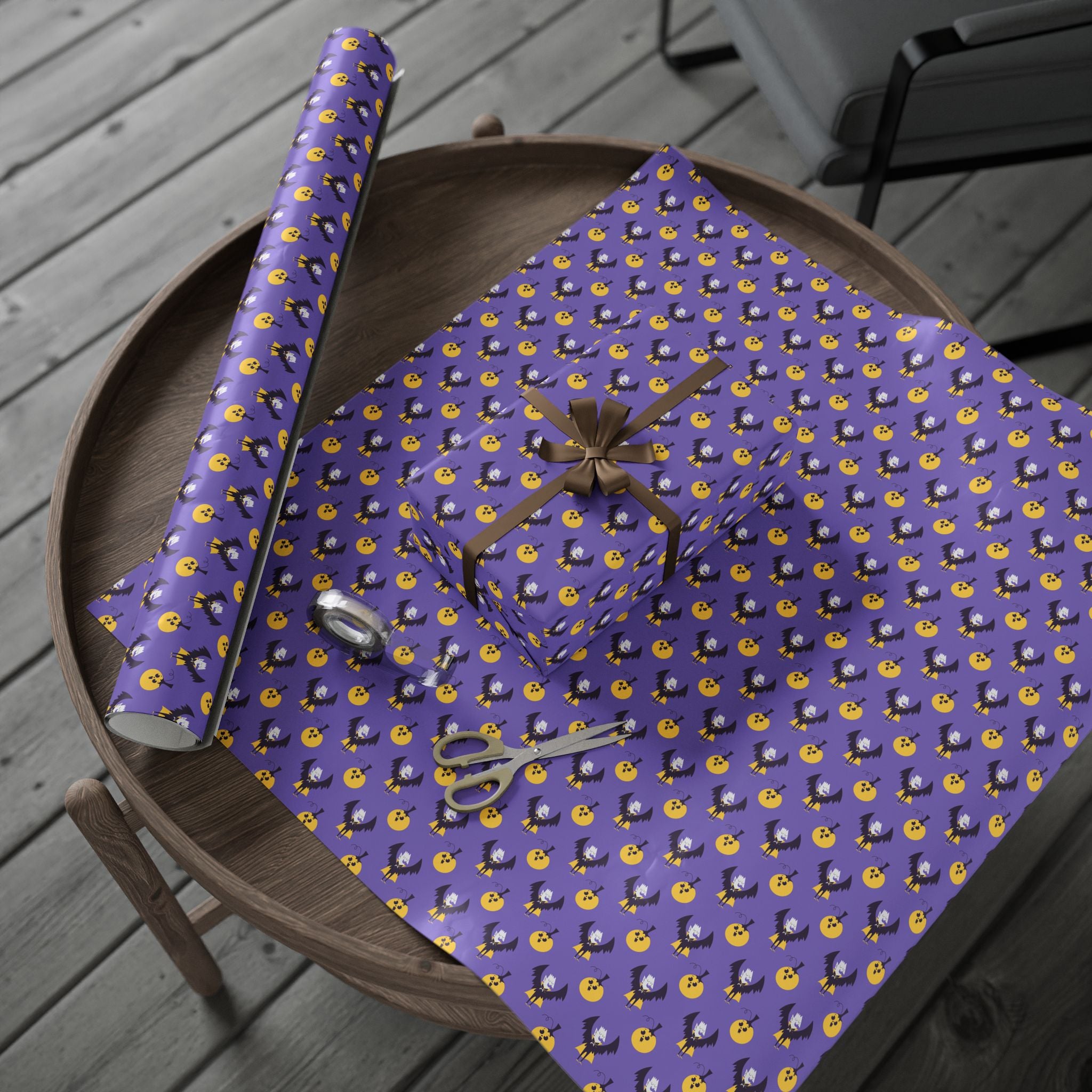 Halloween Vampire Wings Wrapping Paper | Holiday Gift Wrapping Paper Roll