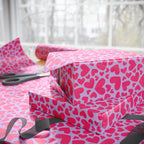 Valentine's Day Pink on Lavender Wrapping Paper | Holiday Gift Wrapping Paper Roll
