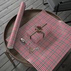 Houndstooth Wrapping Paper Design Red 004 - Holiday Gift Wrapping Paper Roll