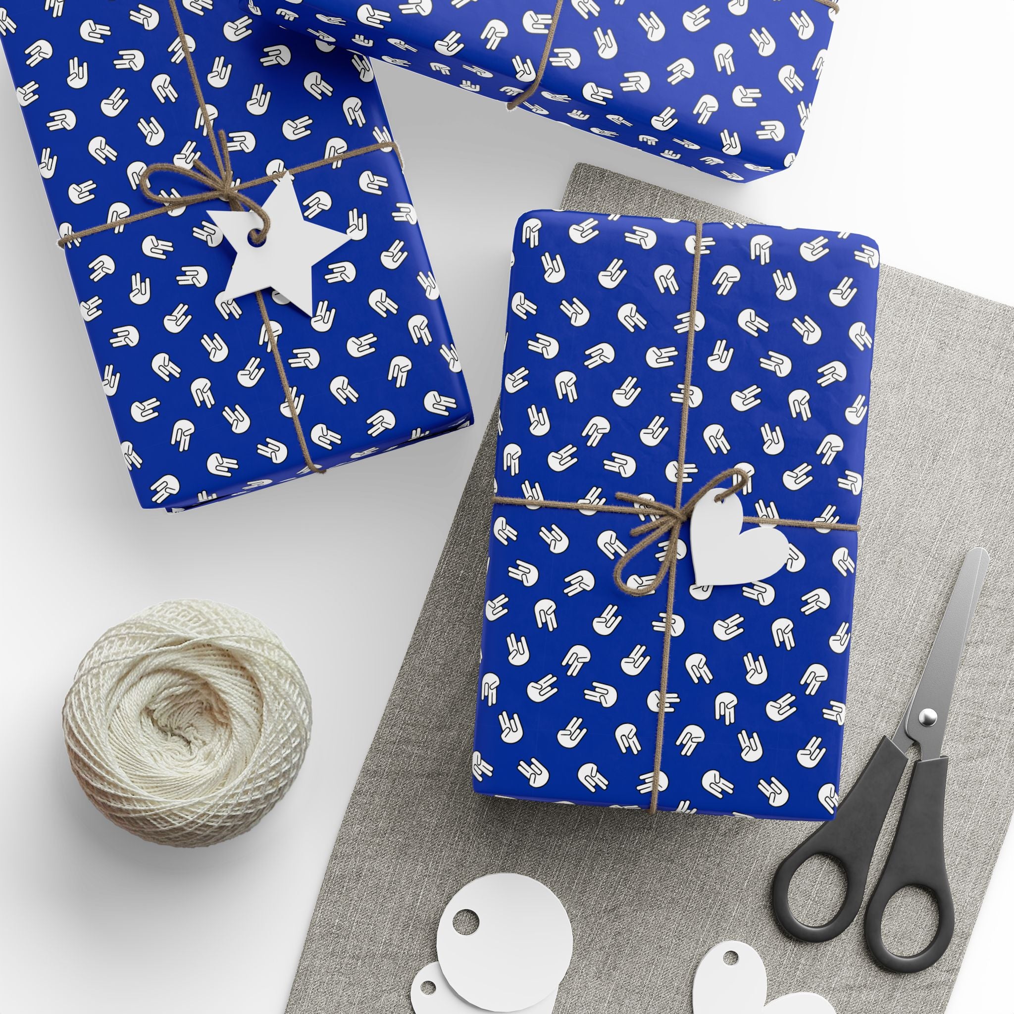 NSFW "The Shocker" on Blue Wrapping Paper - Holiday Gift Wrapping Paper Roll