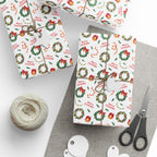 Christmas Merry Christmas Garland Wrapping Paper | Holiday Gift Wrapping Paper Roll