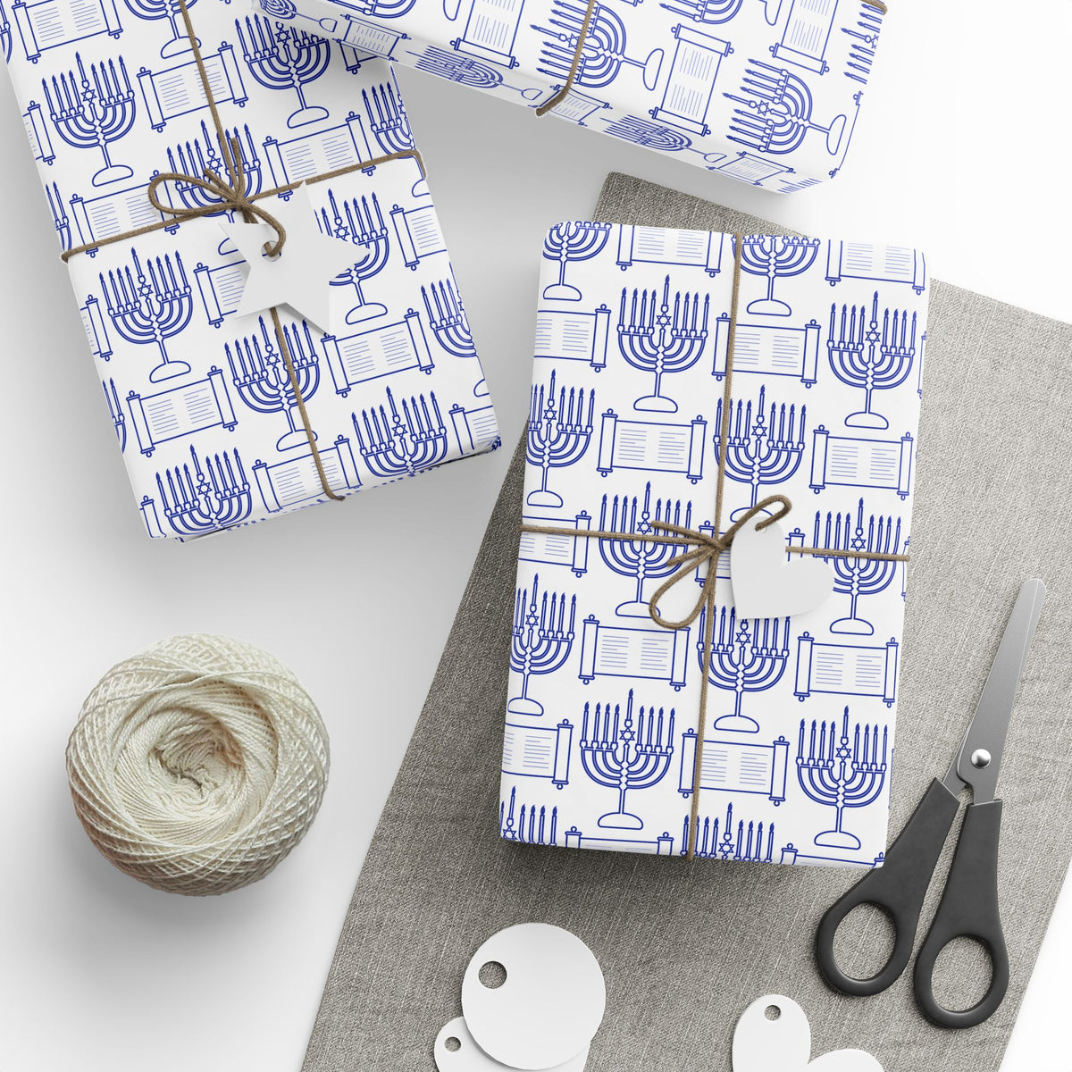 Hanukkah Sefer Torah Wrapping Paper | Holiday Gift Wrapping Paper Roll