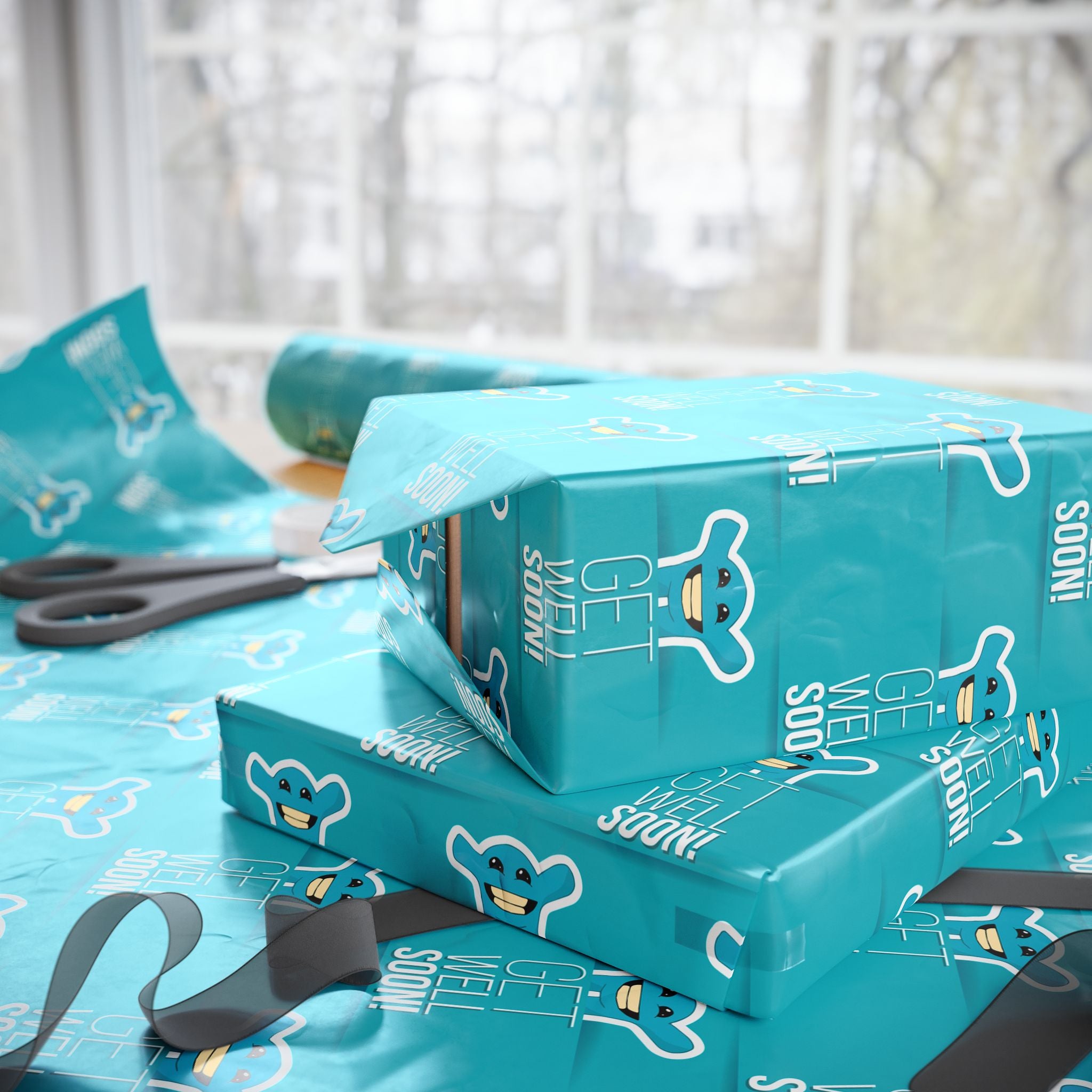 Get Well Soon Wrapping Paper Design 002 - Holiday Gift Wrapping Paper Roll