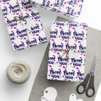 Thank You Colorful Hearts Paper Design | Holiday Gift Wrapping Paper Roll