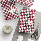 Houndstooth Wrapping Paper Design Cardinal 010 - Holiday Gift Wrapping Paper Roll