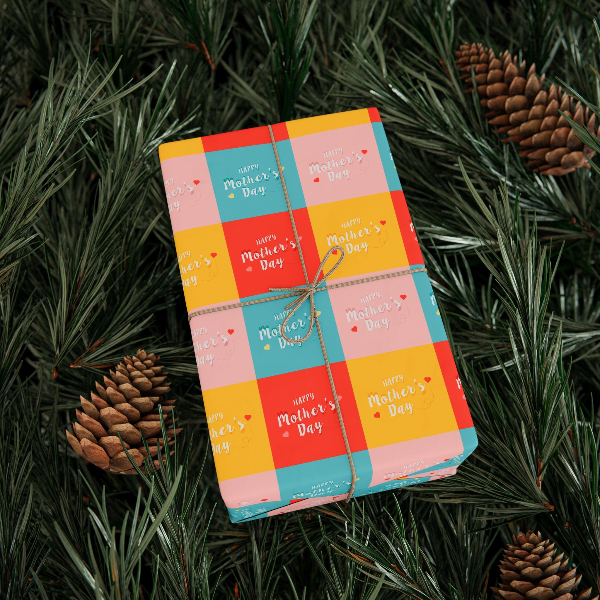 Mother's Day Four Square Wrapping Paper - Holiday Gift Wrapping Paper Roll
